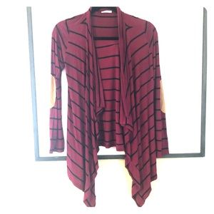 12PM by Monami Cardigan with Patches Stripes Med